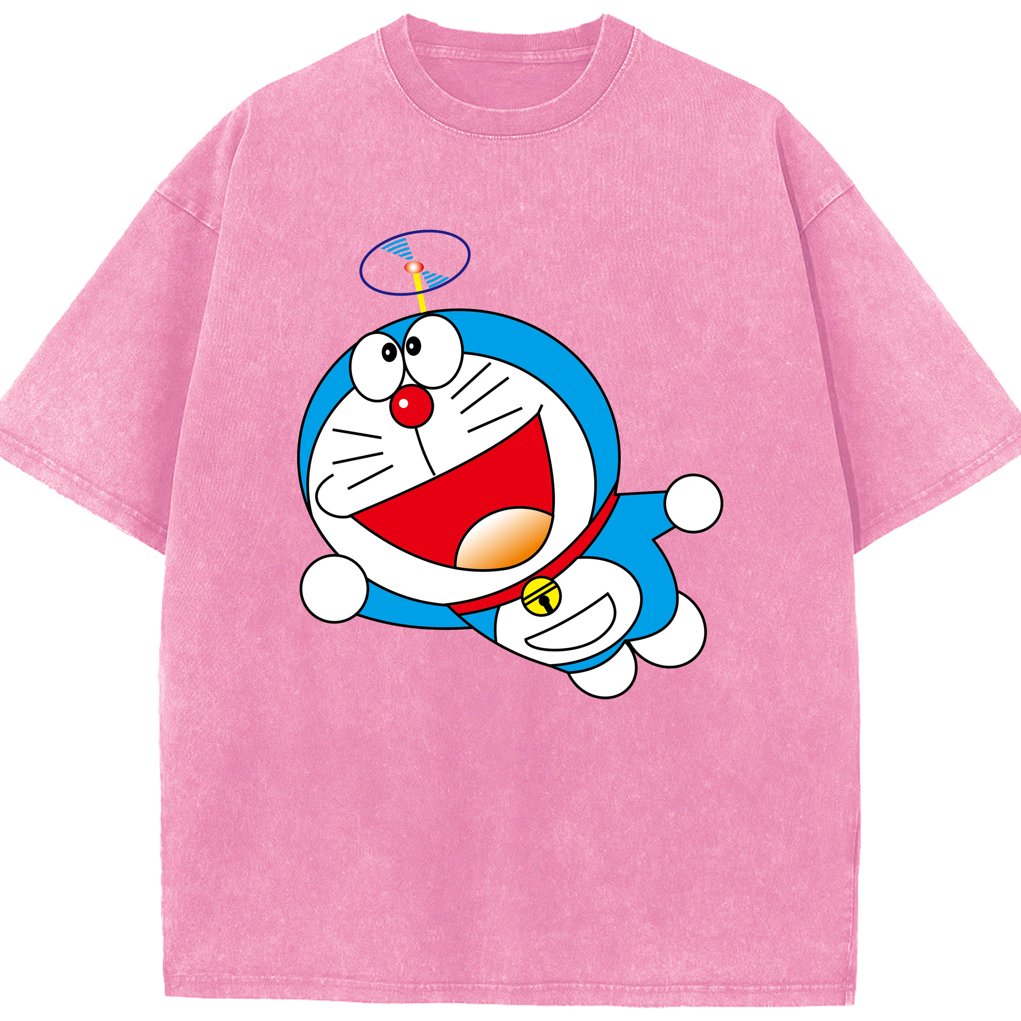 （画像用） ドラえもん Doraemon 綿100% ヴィンテージ風 半袖Tシャツ（フロントプリント）